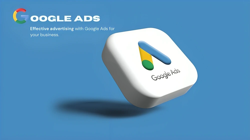 google ads logo with blue background